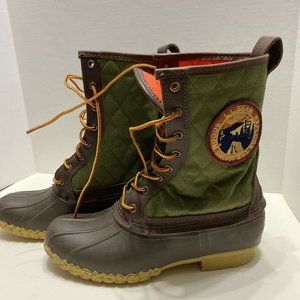 LL Bean Rangely Pac Quilted Patch Duck Boots Maine USA Mens 7 Signature Line